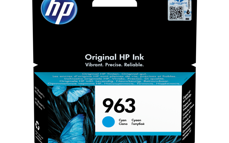 HP 963 Ink Cartridge Cyan (3JA23AE)