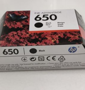 HP 650 Cartridge Black Ink